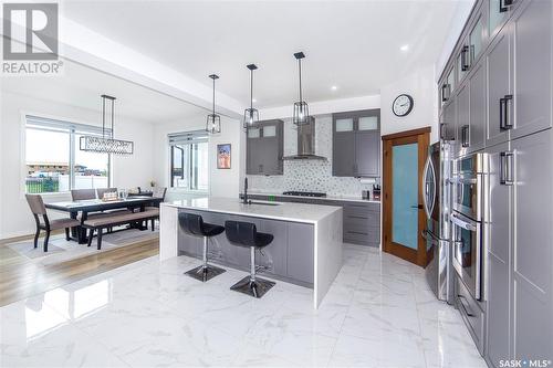 124 Forsey Avenue, Saskatoon, SK - Indoor Photo Showing Kitchen With Stainless Steel Kitchen With Upgraded Kitchen