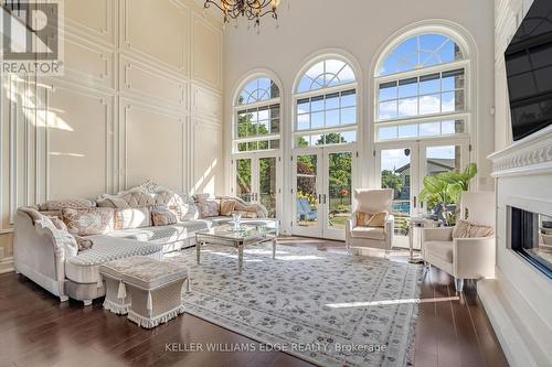 3122 Cedar Springs Road, Burlington, ON - Indoor Photo Showing Living Room With Fireplace