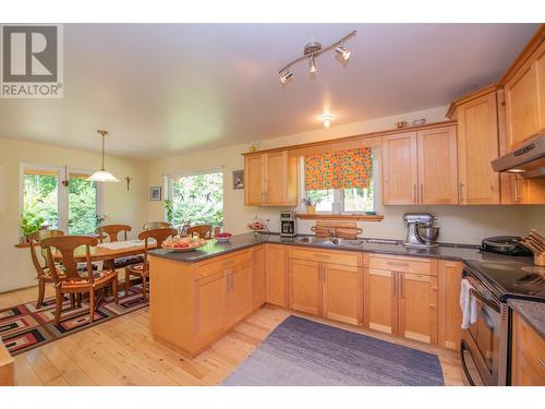 296 Trinity Valley Road, Lumby, BC - Indoor Photo Showing Kitchen With Double Sink