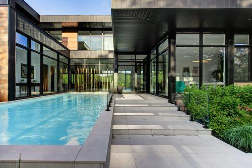 Entrée extérieure - 1211 Rue Des Souchets, Sainte-Adèle, QC - Outdoor With In Ground Pool