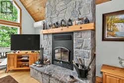 Beautiful Stone fireplace with insert - 
