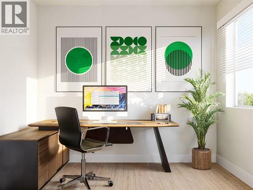 Please note: The images displayed have been digitally enhanced to showcase the potential of the property. The actual property may differ in appearance. - 222 Temple Street Unit# 1, Sicamous, BC - Indoor Photo Showing Office