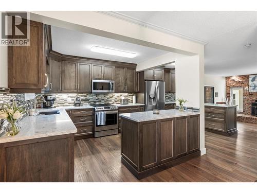 48 Waterside Road, Enderby, BC - Indoor Photo Showing Kitchen With Upgraded Kitchen