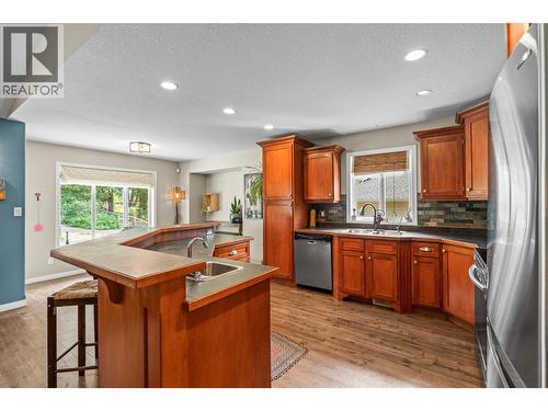 2907 Gyp Road, Falkland, BC - Indoor Photo Showing Kitchen With Double Sink