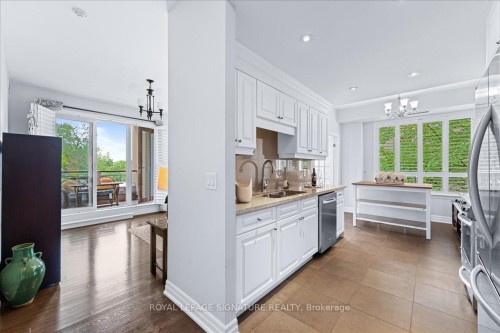 308-23 Rean Drive, Toronto, ON - Indoor Photo Showing Kitchen With Double Sink With Upgraded Kitchen