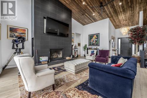 46 Middle Ledge Drive, Logy Bay, NL - Indoor Photo Showing Living Room With Fireplace