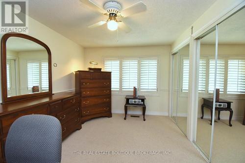 Bedroom/Office featuring ceiling fan, and shutters - 4131 Lorraine Crescent, Burlington, ON - Indoor