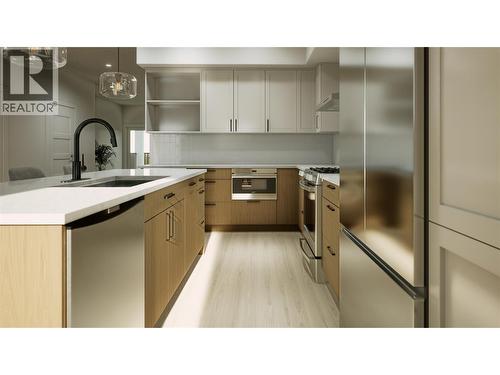 800 Riverside Way Unit# 403, Fernie, BC - Indoor Photo Showing Kitchen With Upgraded Kitchen