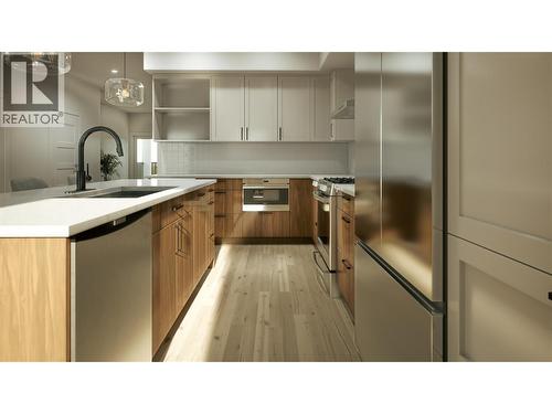 800 Riverside Way Unit# 402, Fernie, BC - Indoor Photo Showing Kitchen With Double Sink With Upgraded Kitchen