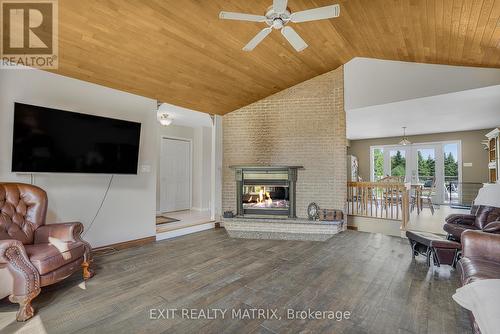 3245 Pattee Road, East Hawkesbury, ON - Indoor Photo Showing Living Room With Fireplace