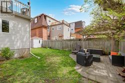 spacious, fully fenced back yard - 