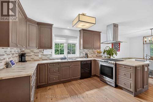 141 Bayshore Drive, Ramara, ON - Indoor Photo Showing Kitchen With Double Sink With Upgraded Kitchen