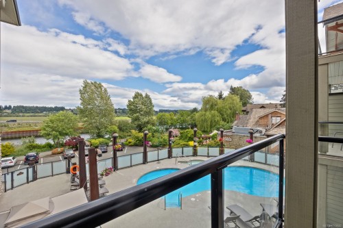 208A-D-1730 Riverside Lane, Courtenay, BC - Outdoor With In Ground Pool With Balcony With View