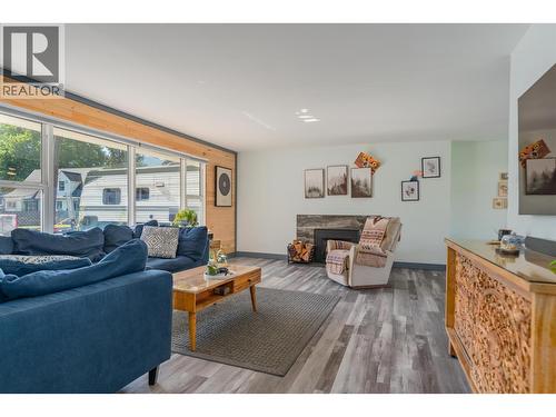301 Sylvia Crescent, Trail, BC - Indoor Photo Showing Living Room With Fireplace