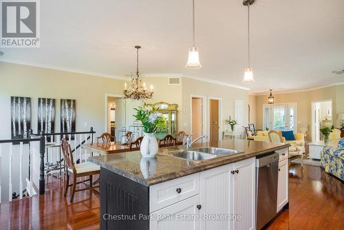 Open floor plan - 77 Findlay Drive, Collingwood, ON - Indoor Photo Showing Kitchen With Double Sink