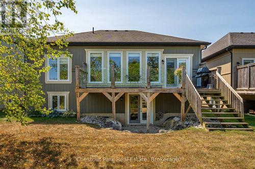 Back of the house with walk-out from lower level - 77 Findlay Drive, Collingwood, ON - Outdoor With Deck Patio Veranda
