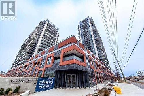 2601 - 2545 Simcoe Street N, Oshawa, ON - Outdoor With Balcony With Facade