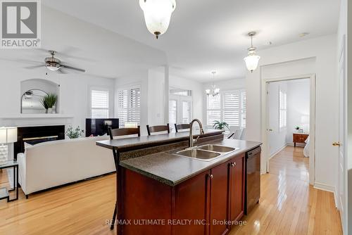21 Delray Drive, Markham, ON - Indoor Photo Showing Kitchen With Fireplace With Double Sink