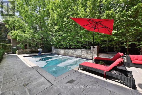 5047 Lakeshore Road, Burlington, ON - Outdoor With In Ground Pool With Backyard