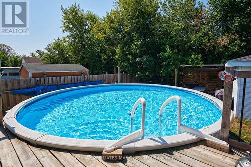 1340 Alfred Street, Cornwall, ON - Outdoor With Above Ground Pool With Deck Patio Veranda With Backyard