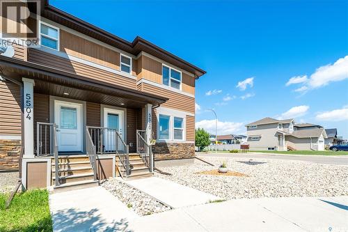 5500 Tutor Way, Regina, SK - Outdoor With Deck Patio Veranda With Facade