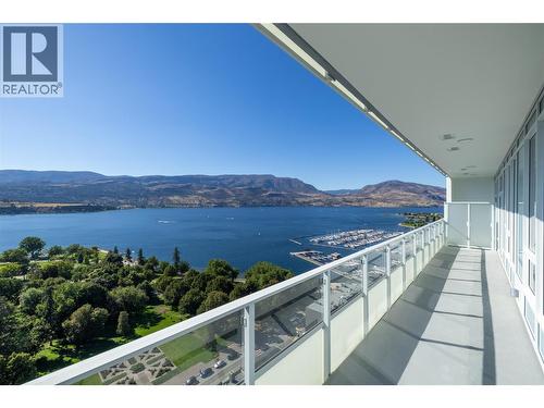 238 Leon Avenue Unit# 2107, Kelowna, BC - Outdoor With Body Of Water With Balcony With View With Exterior