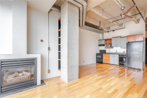 512-1061 Fort St, Victoria, BC - Indoor Photo Showing Other Room With Fireplace