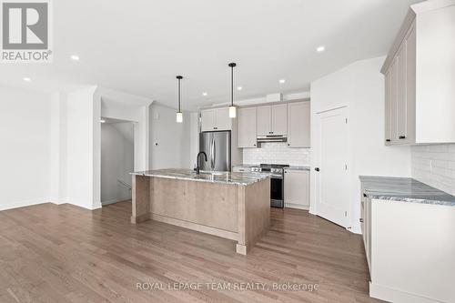 Similar model image; builder variations possible. - 1020 Moore Street, Brockville, ON - Indoor Photo Showing Kitchen With Upgraded Kitchen