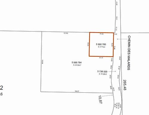 Plan (croquis) - Ch. Des Malards, Nominingue, QC 