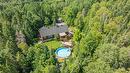 Photo aérienne - 1566 Rue Monette, Val-David, QC  - Outdoor With Above Ground Pool With View 