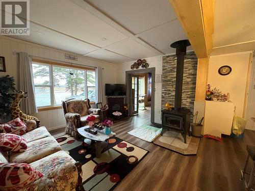 699 Winterhouse Road, St. David’S, NL - Indoor Photo Showing Living Room With Fireplace