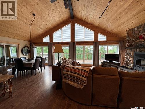 5 Sunset Drive, Cowan Lake, SK - Indoor Photo Showing Living Room With Fireplace