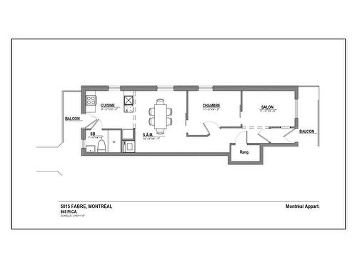 Drawing (sketch) - 5015 Rue Fabre, Montréal (Le Plateau-Mont-Royal), QC - Other