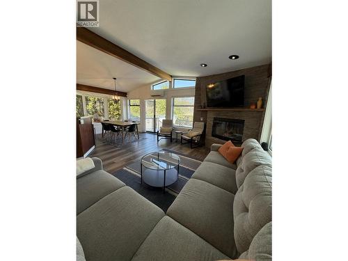 8807 Gala Crescent, Osoyoos, BC - Indoor Photo Showing Living Room With Fireplace
