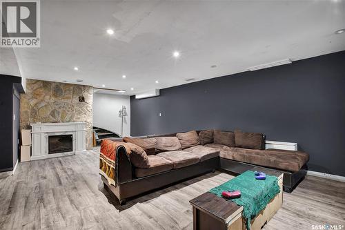 118 N Railway Street W, Warman, SK - Indoor With Fireplace