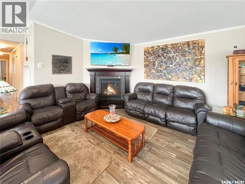 4 Pine Drive, Candle Lake, SK - Indoor Photo Showing Living Room With Fireplace