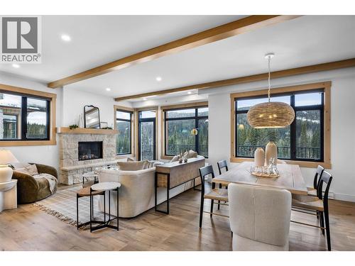 7005 Mcgillivray Lake Drive Unit# 15, Sun Peaks, BC - Indoor Photo Showing Dining Room With Fireplace