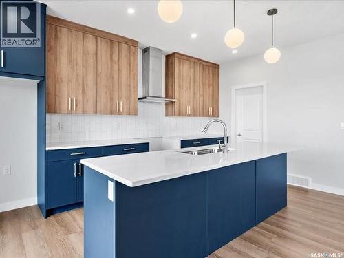 107 Katz Avenue, Saskatoon, SK - Indoor Photo Showing Kitchen With Double Sink