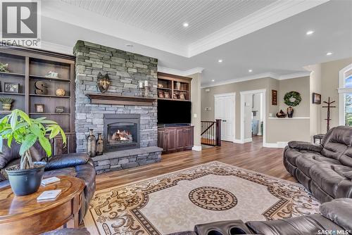 Scholl Acreage, Battle River Rm No. 438, SK - Indoor Photo Showing Living Room With Fireplace