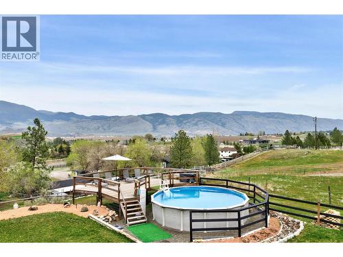 7629 Barnhartvale Road, Kamloops, BC - Outdoor With Above Ground Pool With View