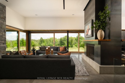 5211 Tenth Line, Erin, ON - Indoor Photo Showing Living Room With Fireplace