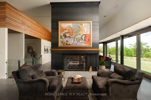 5211 Tenth Line, Erin, ON - Indoor Photo Showing Living Room With Fireplace