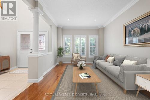Virtually staged image - 2153 Manor Hill Drive, Mississauga, ON - Indoor Photo Showing Living Room