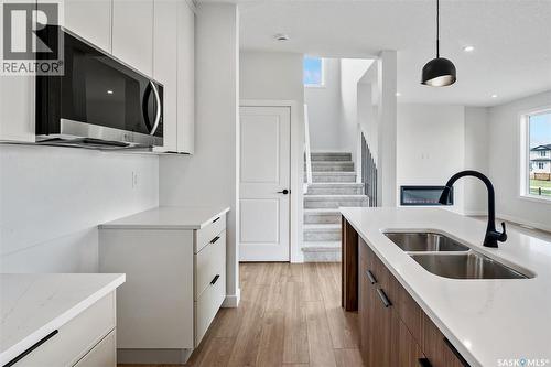 127 Katz Avenue, Saskatoon, SK - Indoor Photo Showing Kitchen With Double Sink