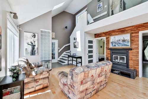 Living room - 6154 Route 125, Rawdon, QC - Indoor With Fireplace