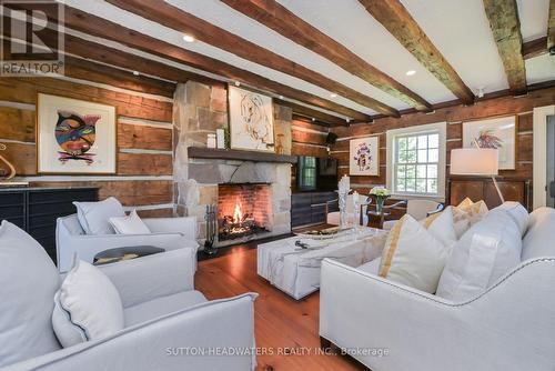 4075 The Grange Side Road E, Caledon, ON - Indoor Photo Showing Living Room With Fireplace