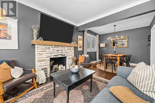 111 Leitch Drive, Grimsby, ON - Indoor Photo Showing Living Room With Fireplace