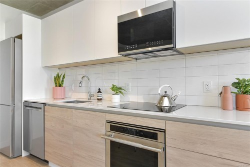 203-1097 View St, Victoria, BC - Indoor Photo Showing Kitchen With Upgraded Kitchen