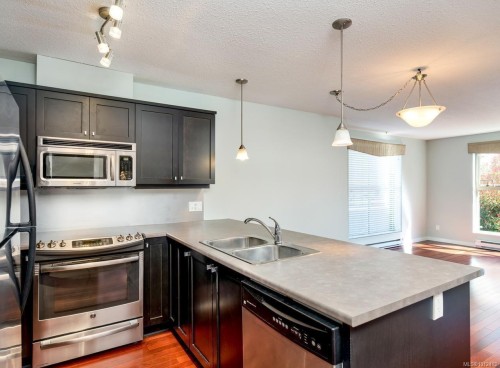 223-555 Franklyn St, Nanaimo, BC - Indoor Photo Showing Kitchen With Stainless Steel Kitchen With Double Sink