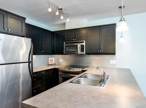 223-555 Franklyn St, Nanaimo, BC - Indoor Photo Showing Kitchen With Stainless Steel Kitchen With Double Sink With Upgraded Kitchen